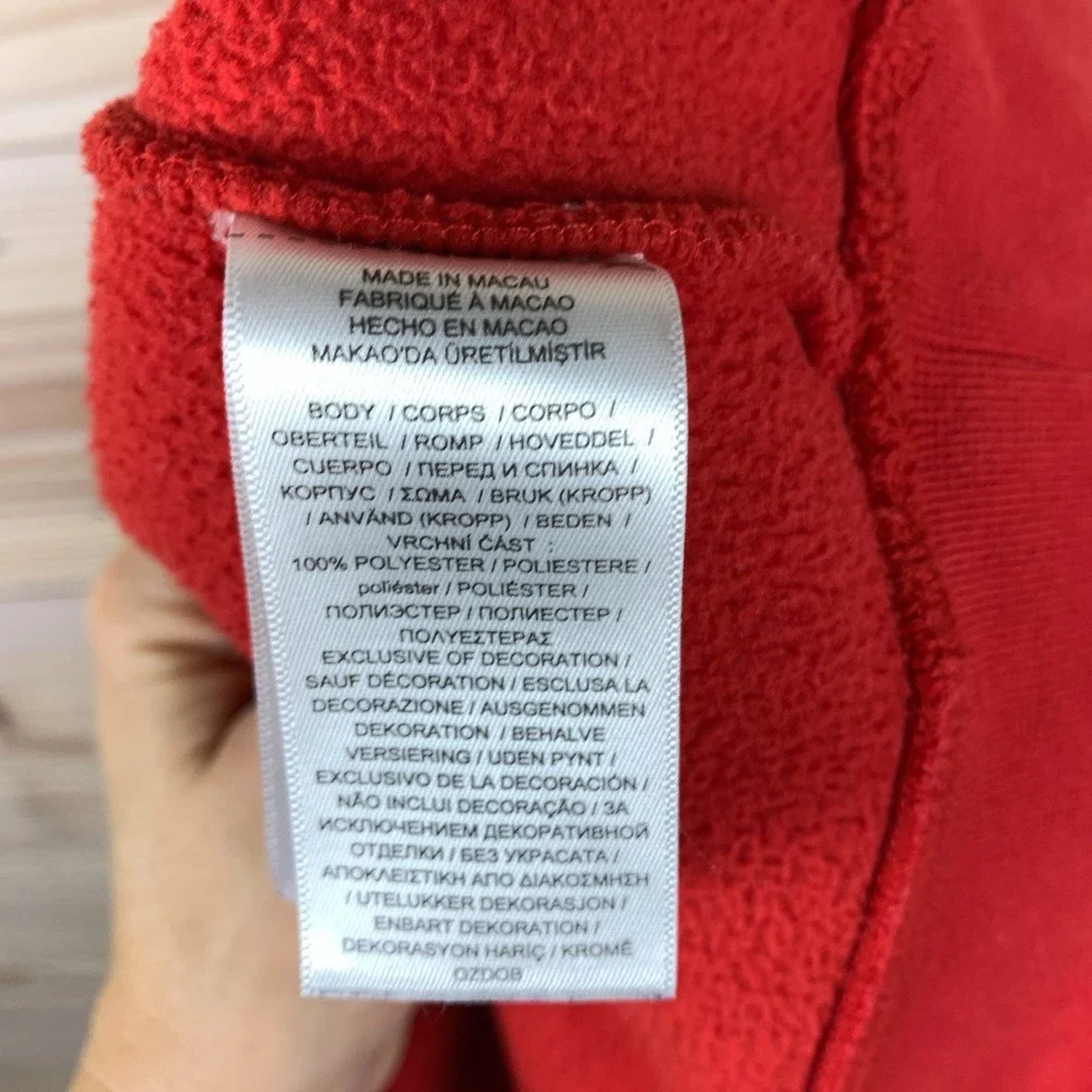Polo Ralph Lauren Pullover Teen Large 14-16‎ Retro 1/4 Zip Fleece Red Jacket